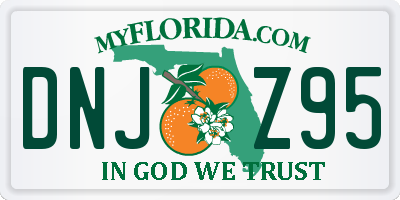 FL license plate DNJZ95