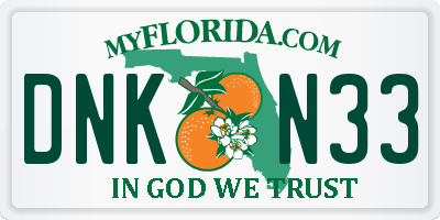 FL license plate DNKN33