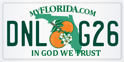 FL license plate DNLG26