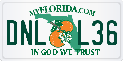 FL license plate DNLL36