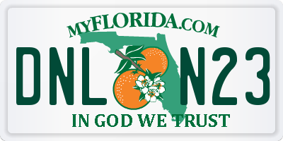 FL license plate DNLN23