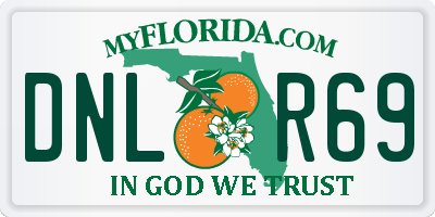FL license plate DNLR69
