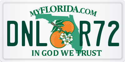 FL license plate DNLR72