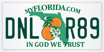FL license plate DNLR89
