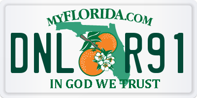 FL license plate DNLR91