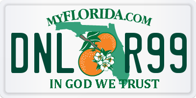 FL license plate DNLR99