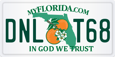 FL license plate DNLT68