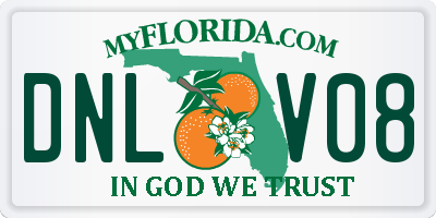 FL license plate DNLV08