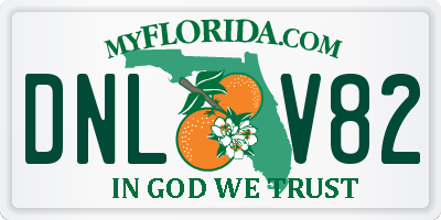 FL license plate DNLV82