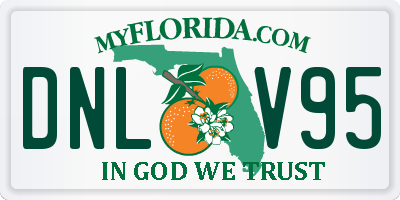 FL license plate DNLV95
