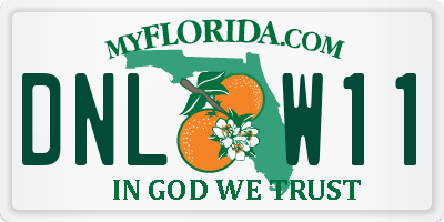 FL license plate DNLW11