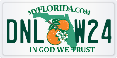 FL license plate DNLW24