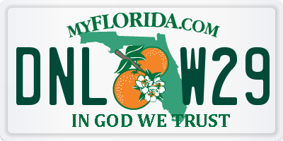FL license plate DNLW29