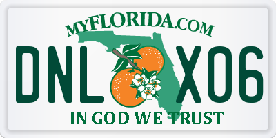 FL license plate DNLX06