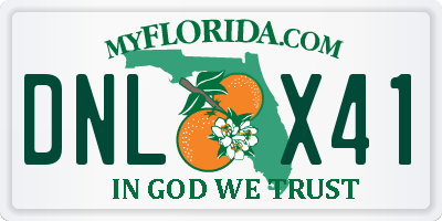 FL license plate DNLX41