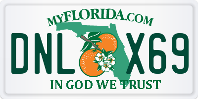 FL license plate DNLX69