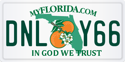 FL license plate DNLY66