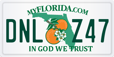 FL license plate DNLZ47