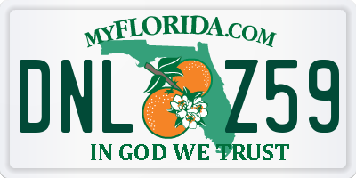 FL license plate DNLZ59