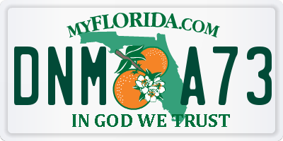 FL license plate DNMA73