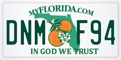 FL license plate DNMF94