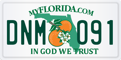 FL license plate DNMO91