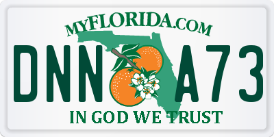 FL license plate DNNA73