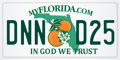 FL license plate DNND25