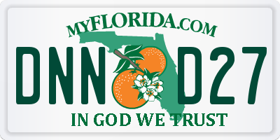 FL license plate DNND27
