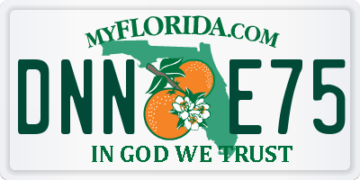 FL license plate DNNE75