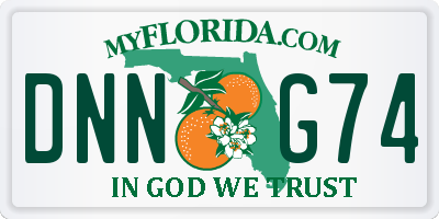 FL license plate DNNG74