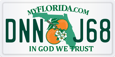 FL license plate DNNJ68