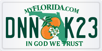 FL license plate DNNK23
