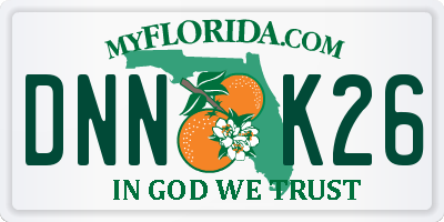 FL license plate DNNK26