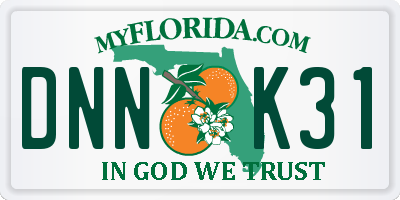 FL license plate DNNK31