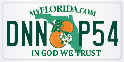 FL license plate DNNP54