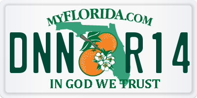 FL license plate DNNR14