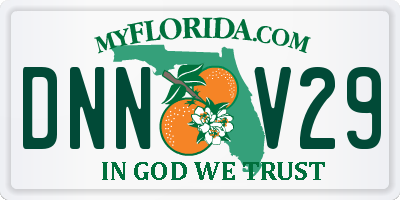 FL license plate DNNV29