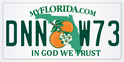 FL license plate DNNW73