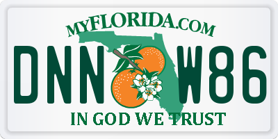 FL license plate DNNW86