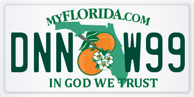 FL license plate DNNW99