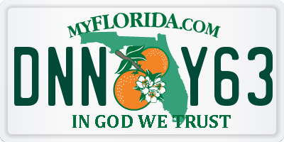 FL license plate DNNY63