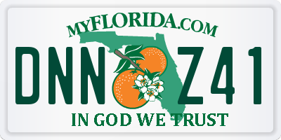 FL license plate DNNZ41