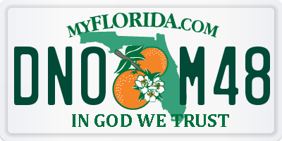 FL license plate DNOM48