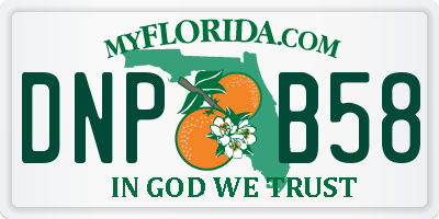 FL license plate DNPB58