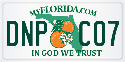 FL license plate DNPC07