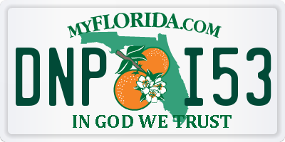 FL license plate DNPI53