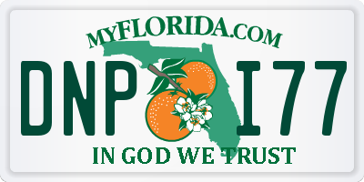 FL license plate DNPI77