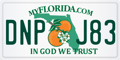 FL license plate DNPJ83