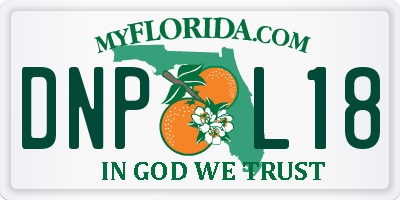 FL license plate DNPL18